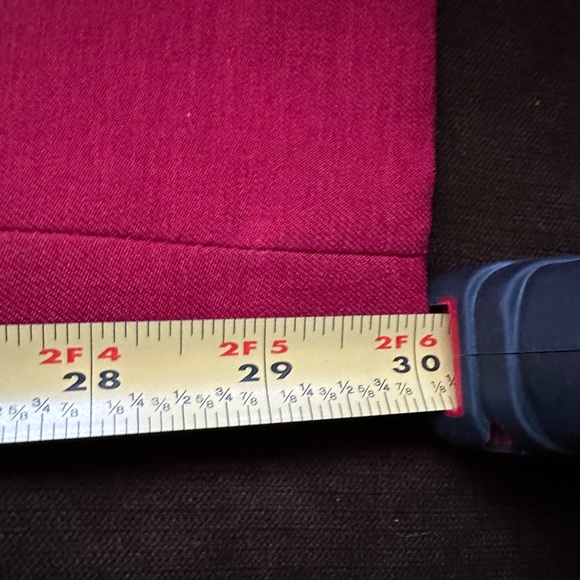 Jones Wear Essential Red NWT Crease In Front &.Back Wide & Straight Leg Sz 6 - Picture 13 of 15